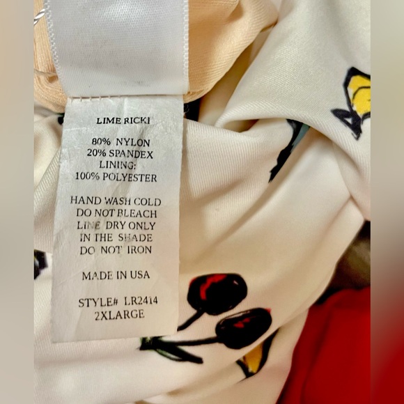 LIME RICKI x TRUFRU Collab NWOT
FRUIT BASKET SHOULDER-TIE ONE-PIECE SIZE 2X - Picture 9 of 12